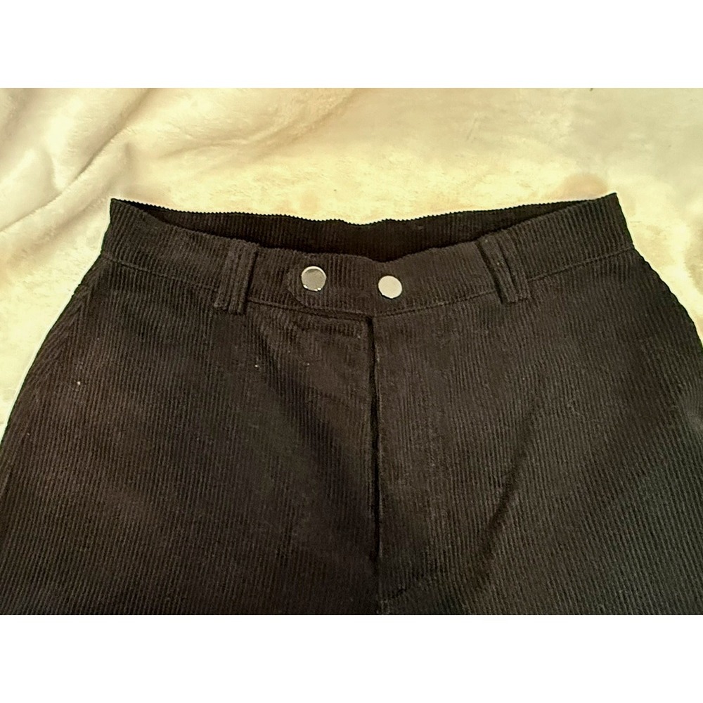 Princess Polly Uptown Cord Pants Black Wide Leg Corduroy NWT US 8 AU 12 - Picture 7 of 12